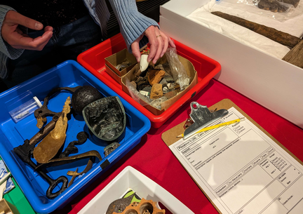 Atelier archéologique dans les voûtes du palais