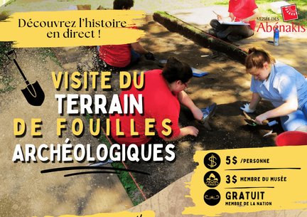 Visite du terrain de fouilles archéologiques